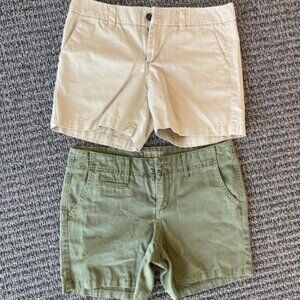 Great Size 2 Womens' Shorts! Great Condition, MERONA Brand / Green & Khaki